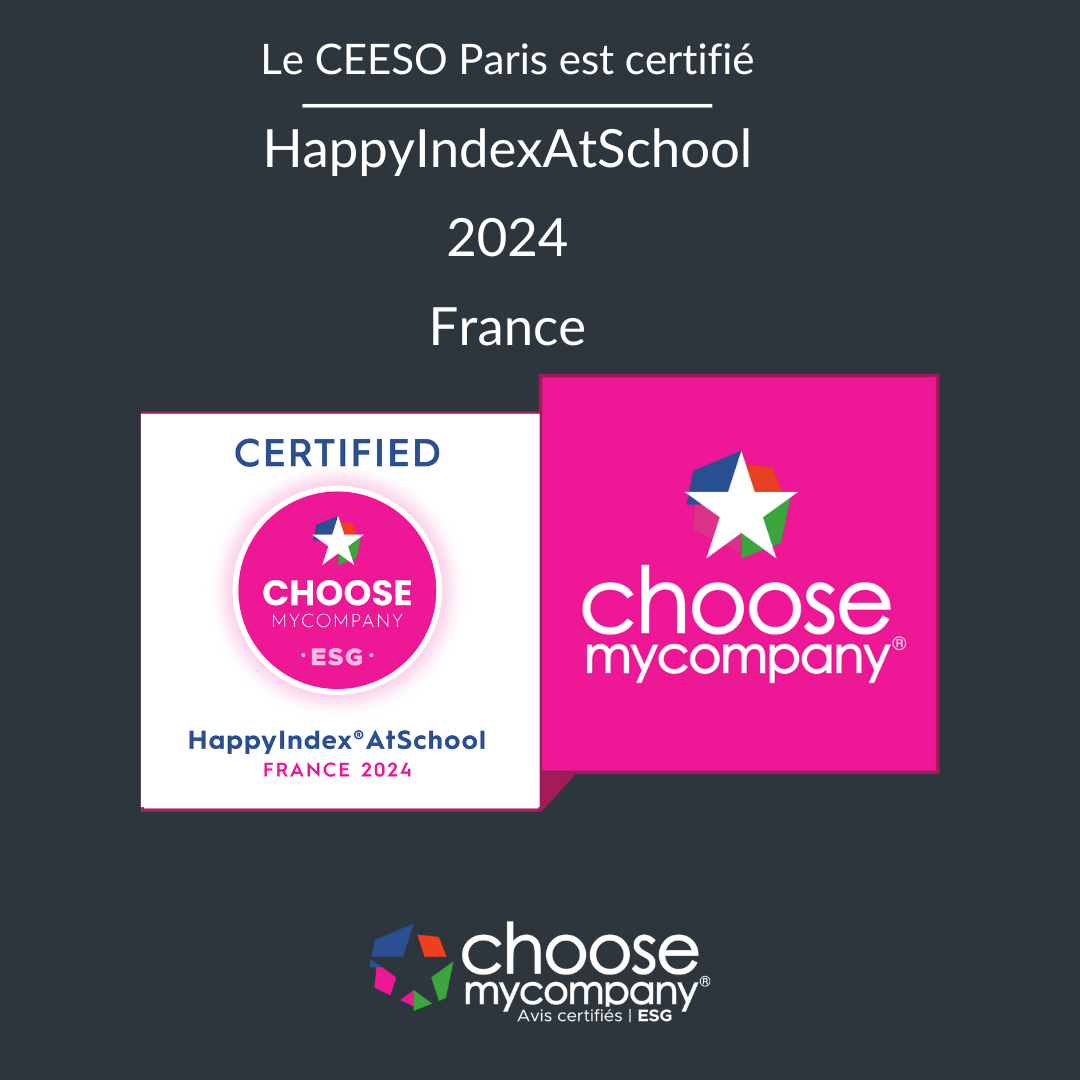 Le CEESO Paris de nouveau labellisé Happy at School 2024